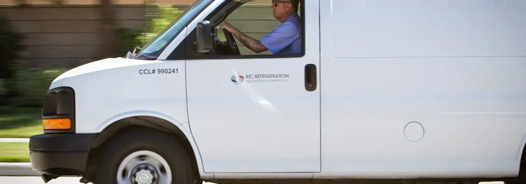 KIC Refrigeration service vehicle serving Marion area